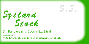 szilard stoch business card